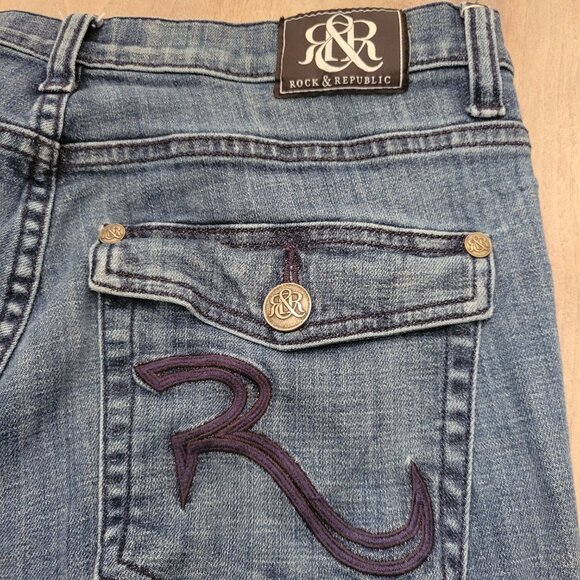 Rock & Republic Women’s Size 14 Y2K Vintage Bootcut Low Rise Medium Wash Jeans - Picture 3 of 10